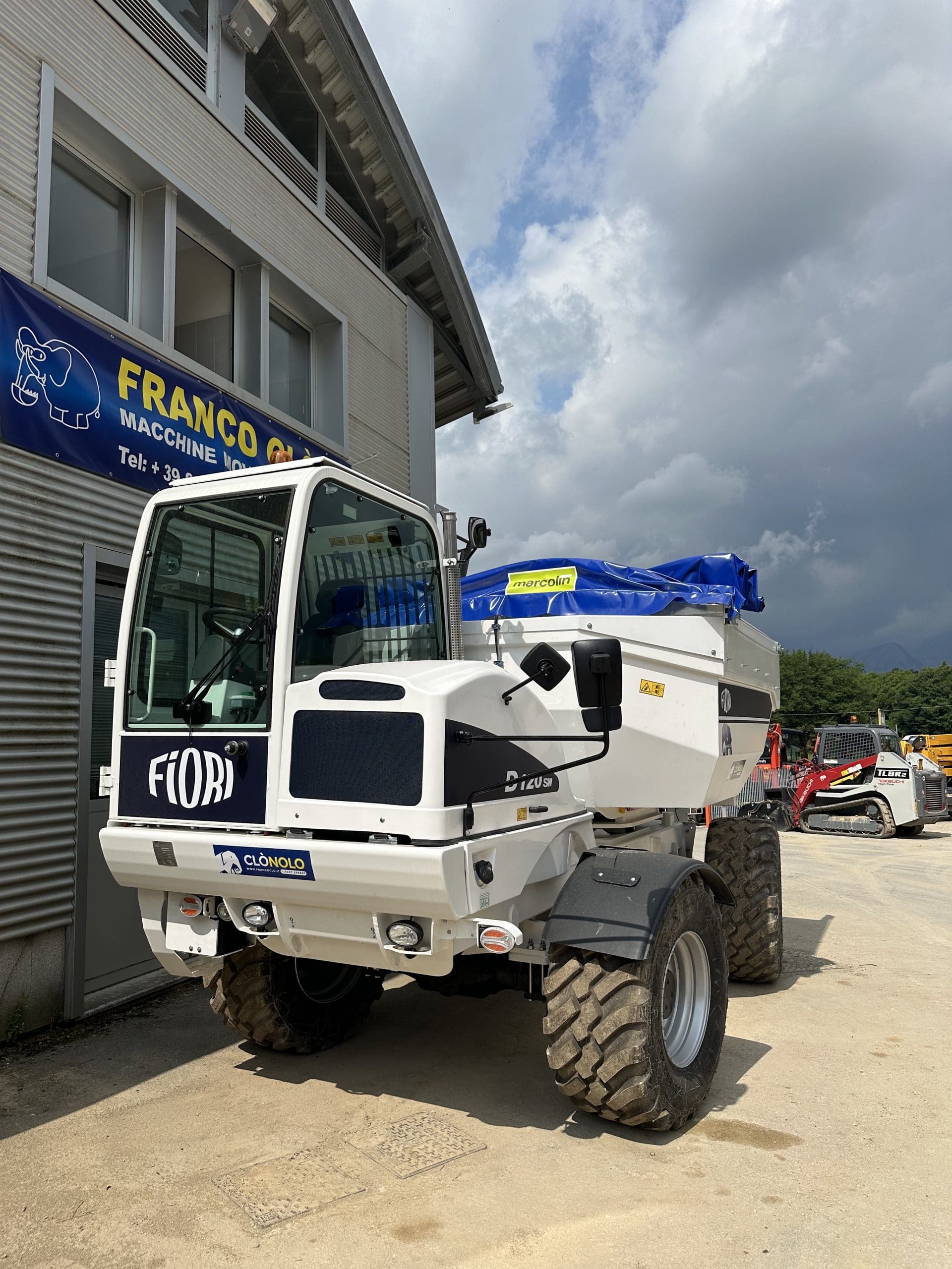 Dumper FIORI D 120 SW con telo copricassone - Franco Clò Macchine Movimento Terra