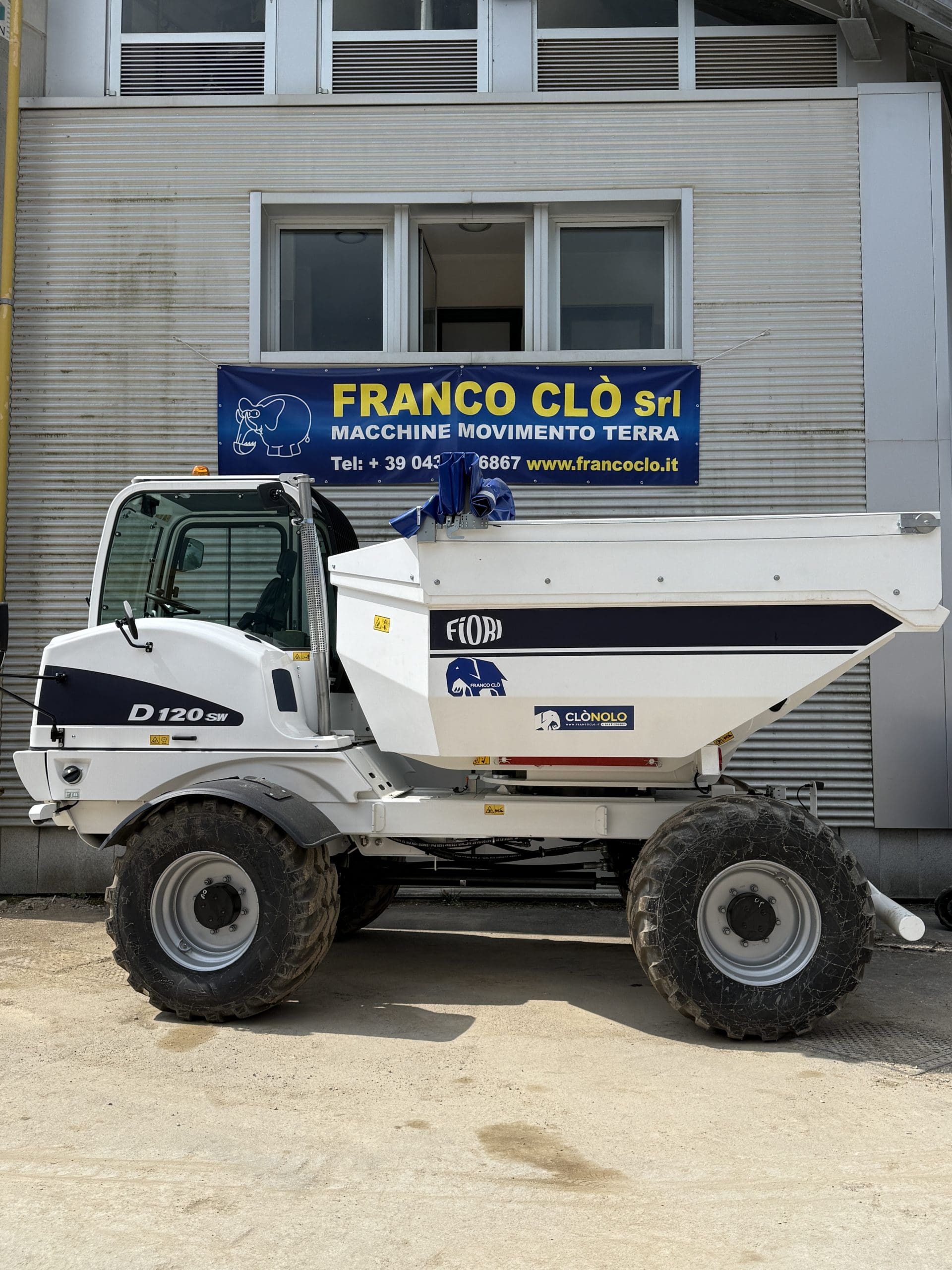 Dumper FIORI D 120 SW con telo copricassone - Franco Clò Macchine Movimento Terra