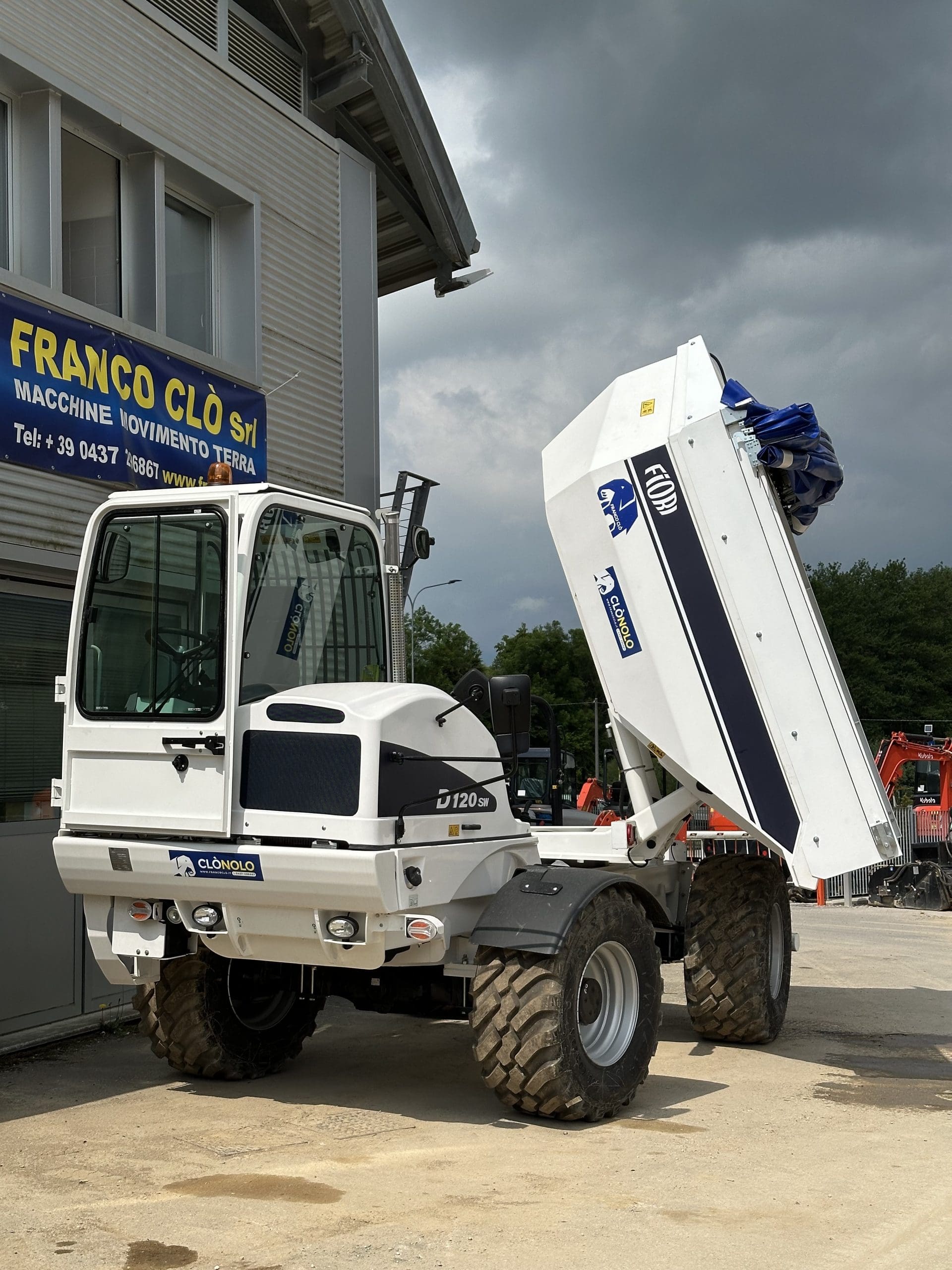 Dumper FIORI D 120 SW con telo copricassone - Franco Clò Macchine Movimento Terra